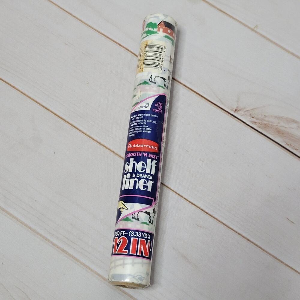 Vintage 80s Rubbermaid Farm Yard Shelf Liner, 10 Sq. Ft.